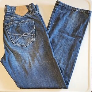 Tin Haul Blue Straight Denim with Unique Stitching